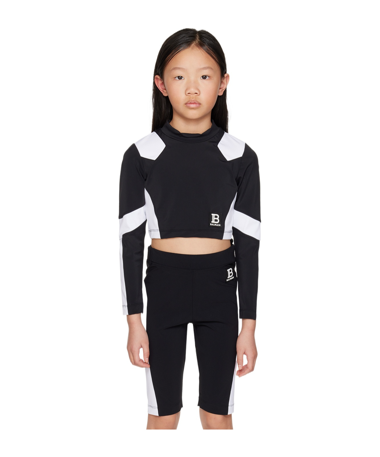 Balmain Round Collar Logo T-shirt In Black