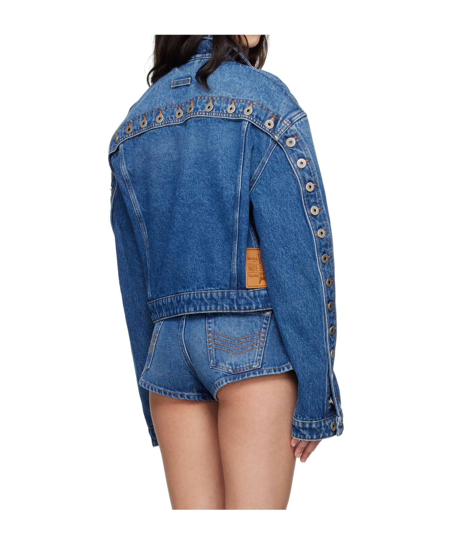 Jean Paul Gaultier Button Long Sleeve Denim Jacket In Blue