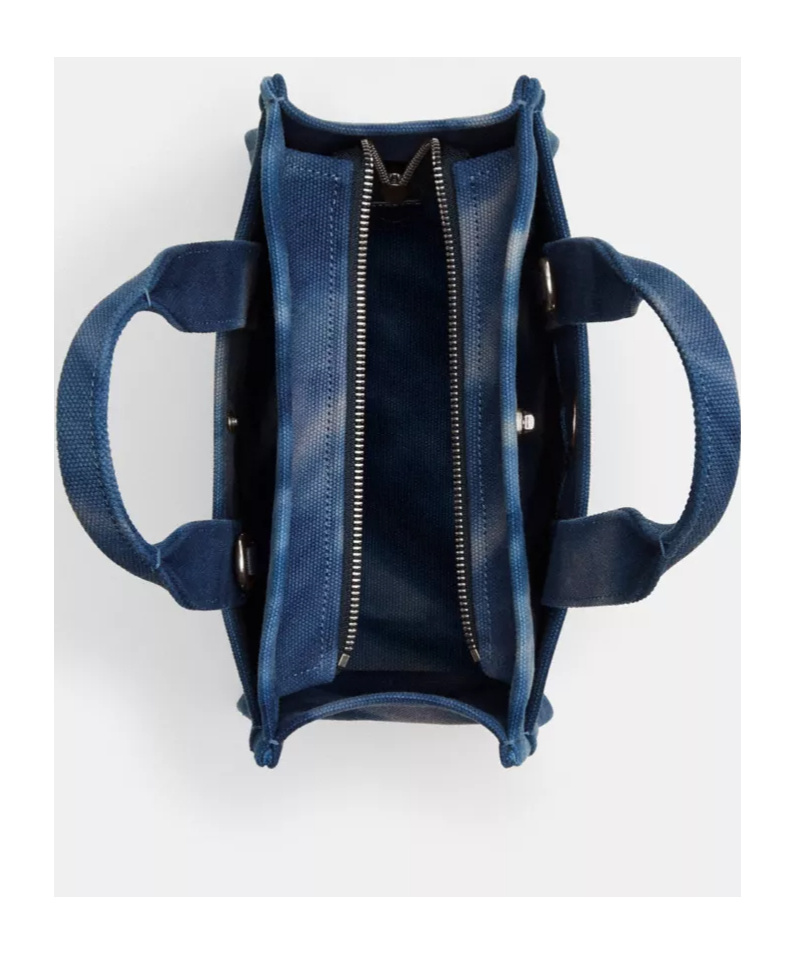 Coach Womens Midnight Navy Cargo Tie-dye Cotton Tote Bag In Blue