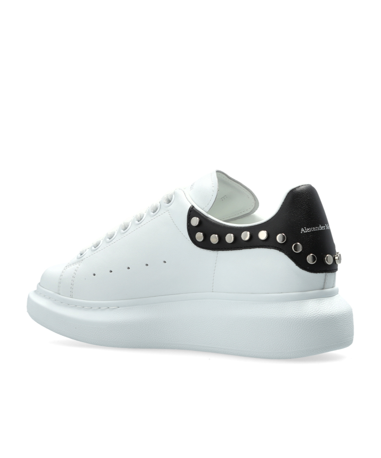 Alexander Mcqueen Stud-embellished Platform Sneakers In White