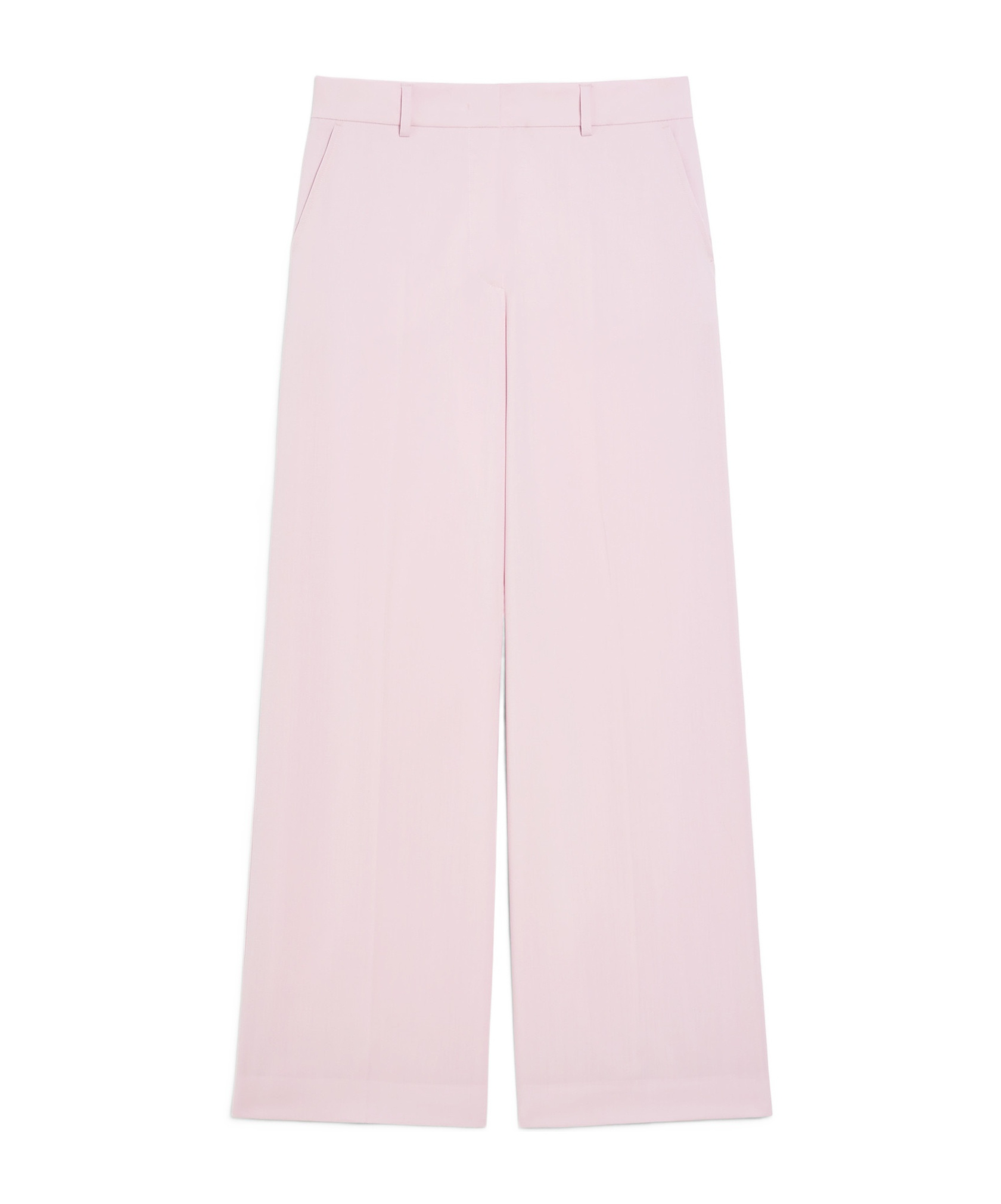 Weekend Max Mara Wool Canvas Wide-leg Pants In Pink