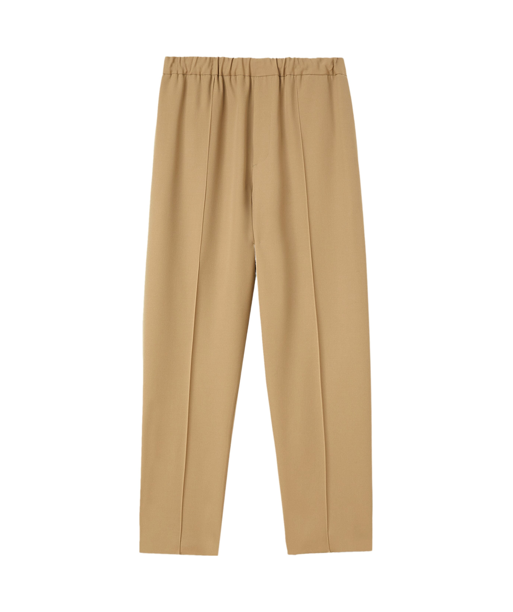 Jil Sander Elasticated-waist Tapered Trousers In Nude
