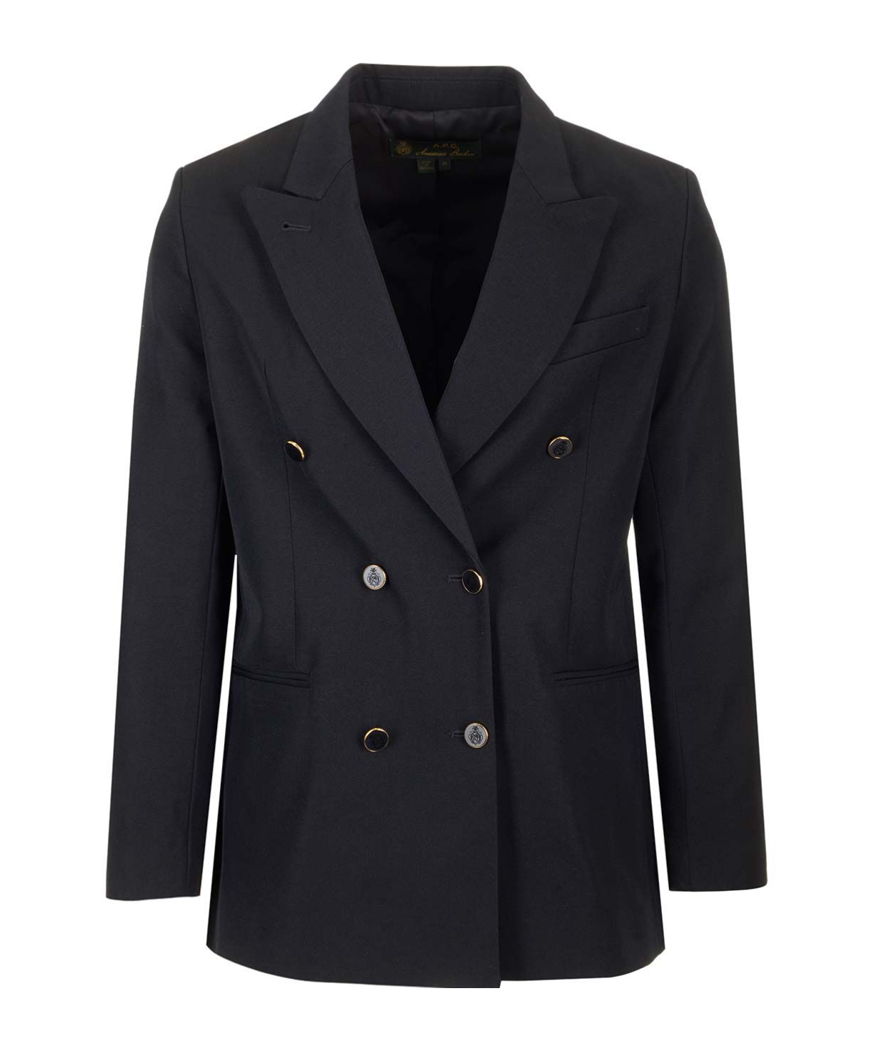 Apc Cohey Double-breasted Blazer In Black