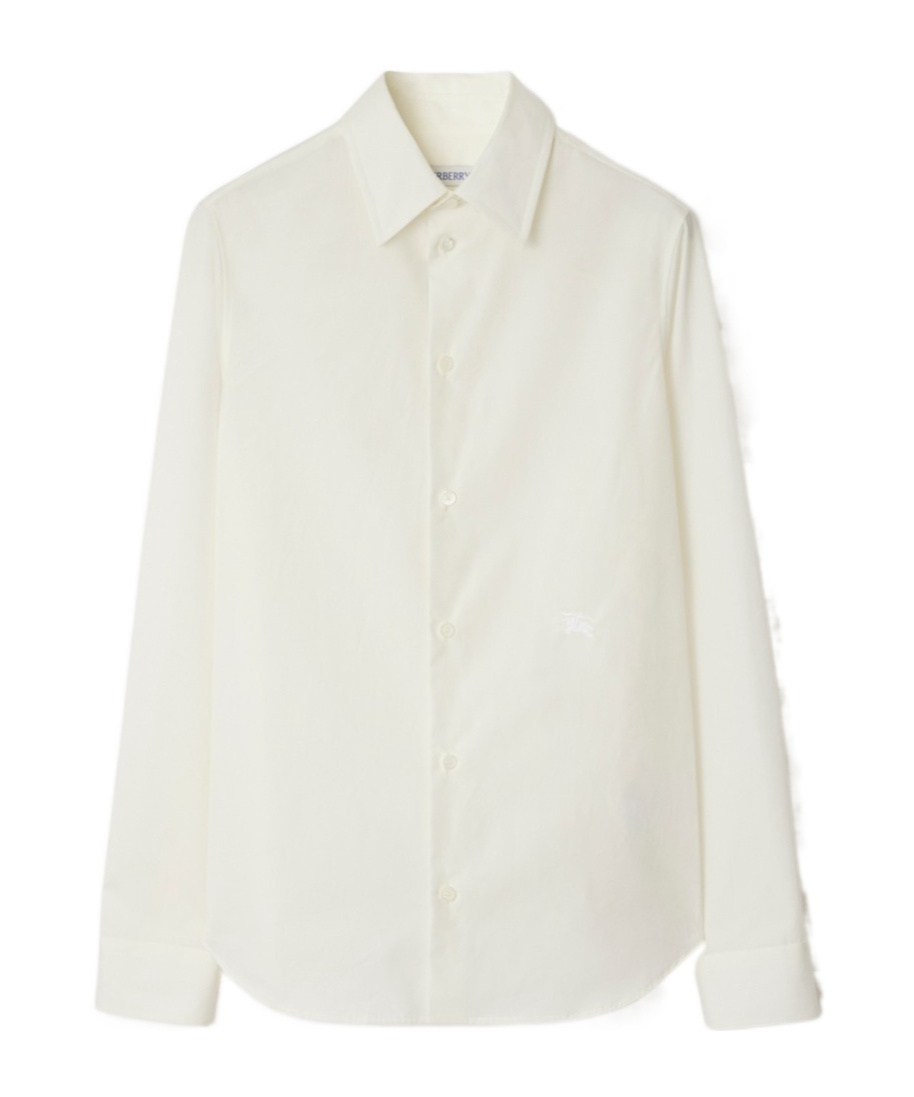 Shop Burberry Cotton Shirt In Cord Color
