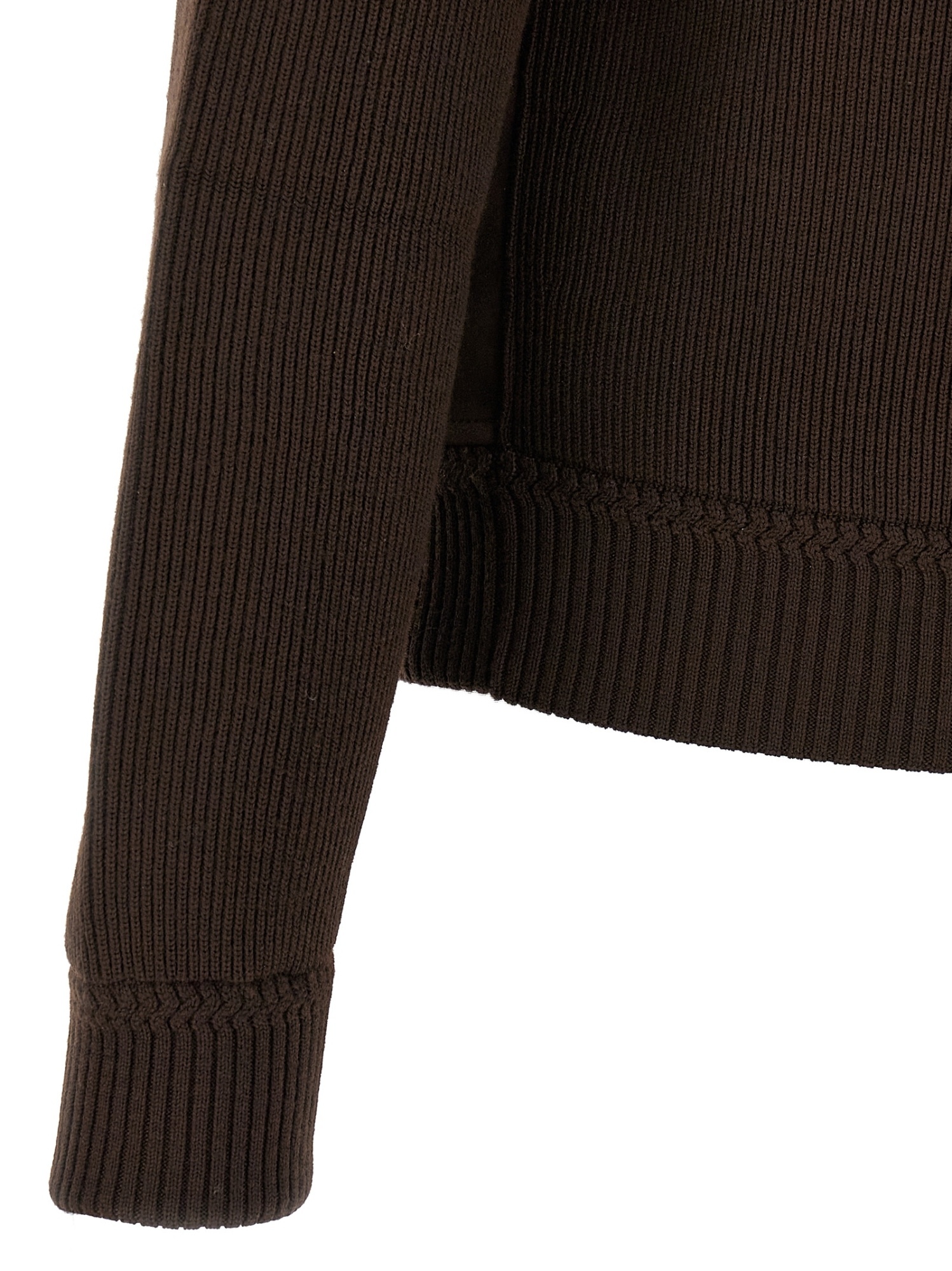Tom Ford Mens Deep Brown Funnel-neck Ribbed-sleeve Suede And Wool Jacket In Brown