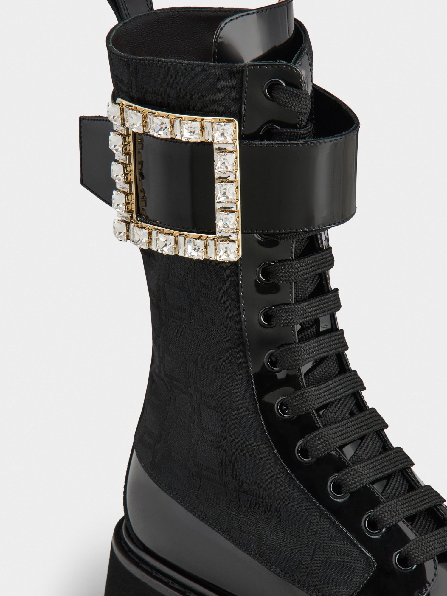 Shop Roger Vivier Viv Rangers Logo Short Boots In Black