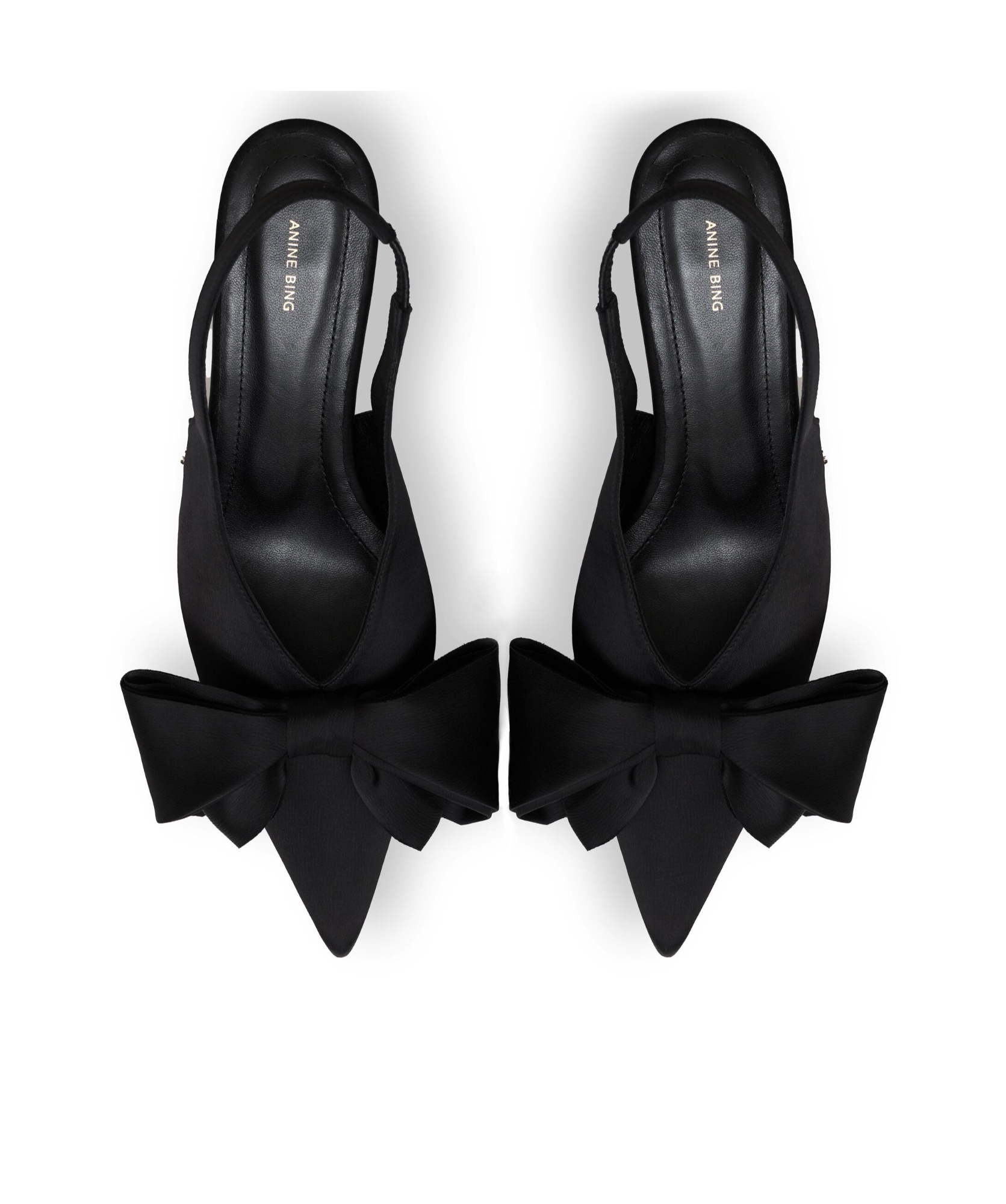 Anine Bing Nina Heels With Bow Heels Black In Black
