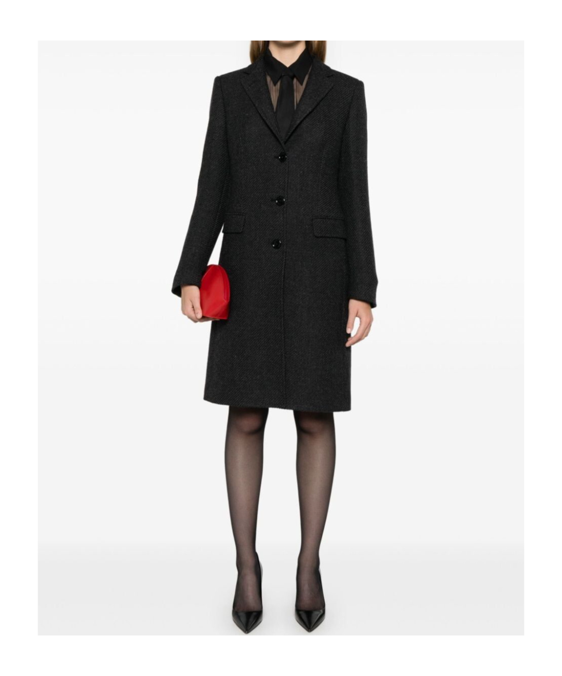 Shop Tagliatore C-parigi Coat In Black