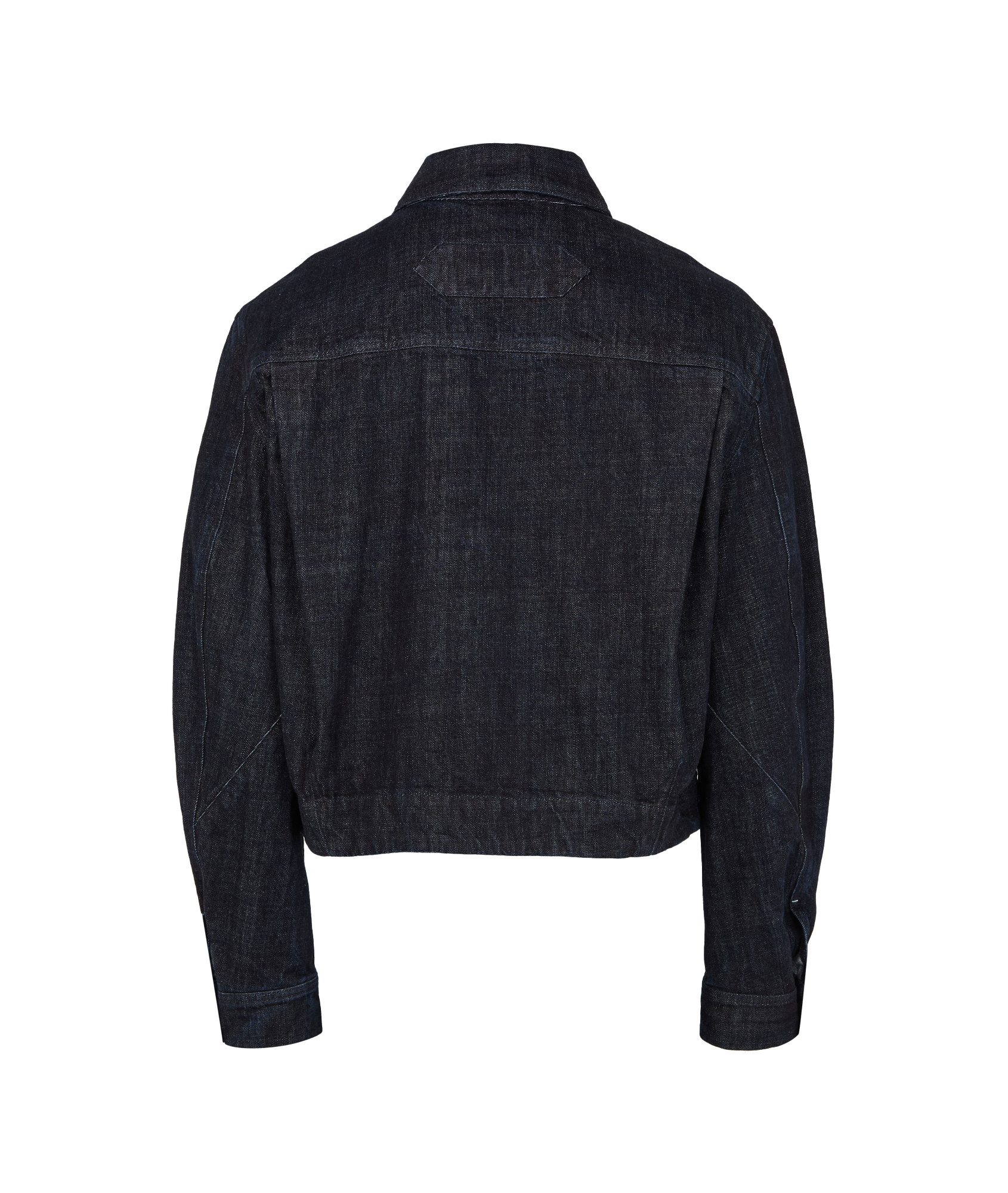 Jacquemus La Veste De-nimes Canevas Blue Jacket With Classic Collar And Logo Lettering On The Front In Denim M In Black