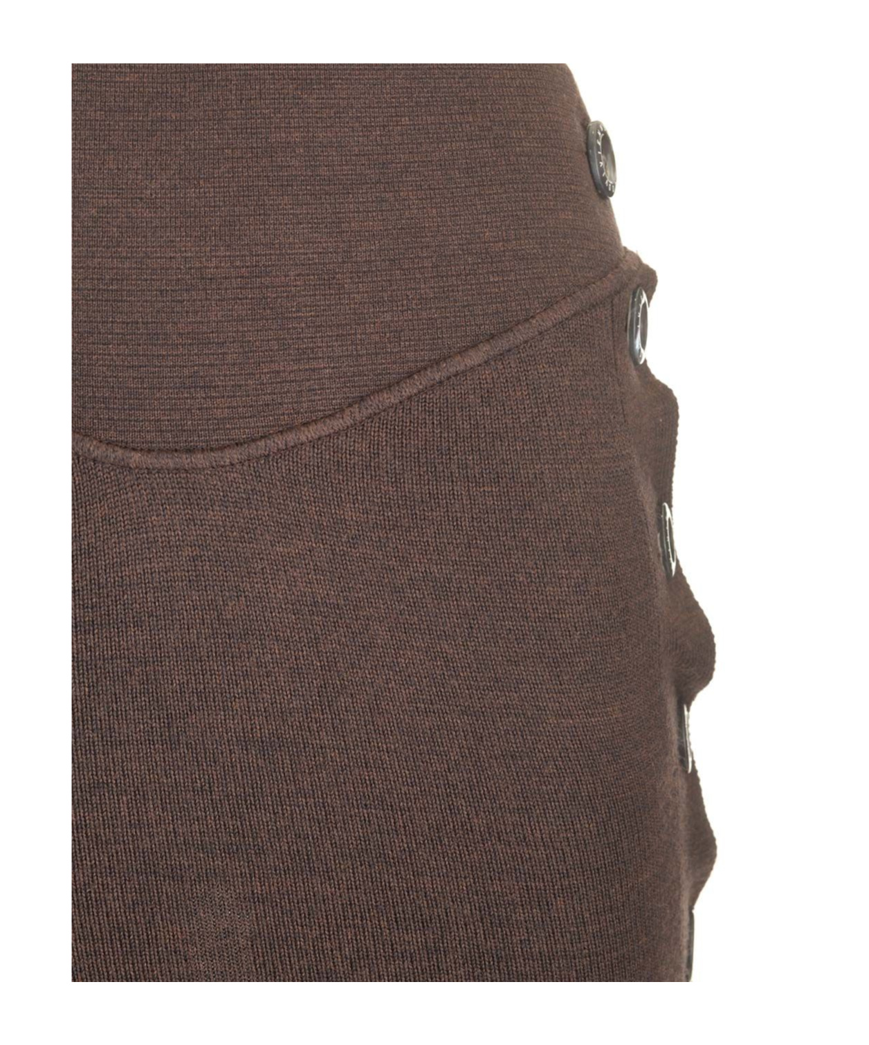 Vivienne Westwood Pamela Knitted Wool Midi Skirt In Brown