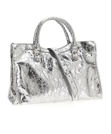 Balenciaga Le City Medium Handbag In Gray