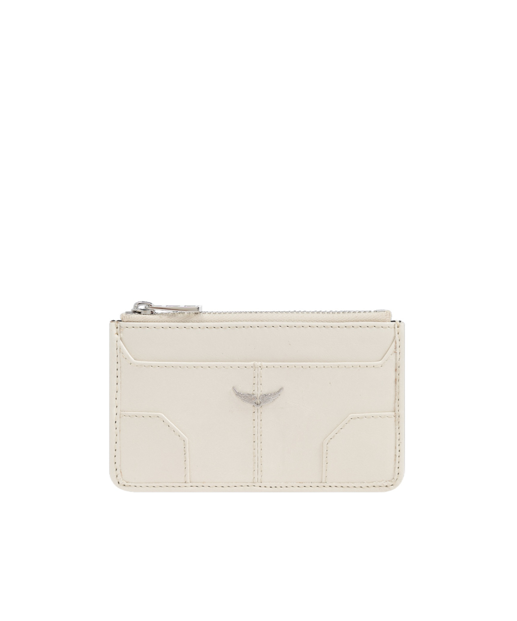 Zadig & Voltaire Sunny Leather Card Holder In White