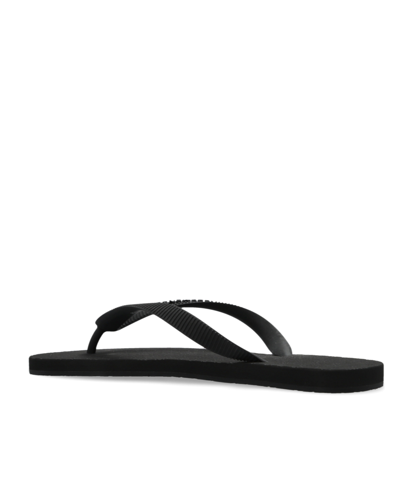 Vetements Logo-embossed Flip Flops In Black