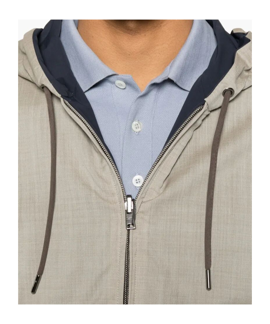 Herno Reversible Hooded Jacket In Nude