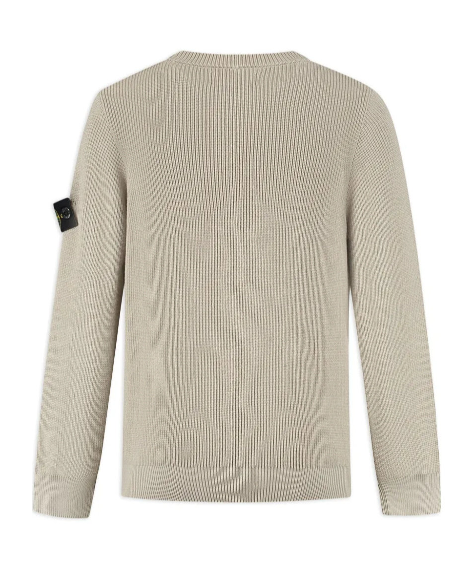 Stone Island Compass Badge Sweater In Sand-colored