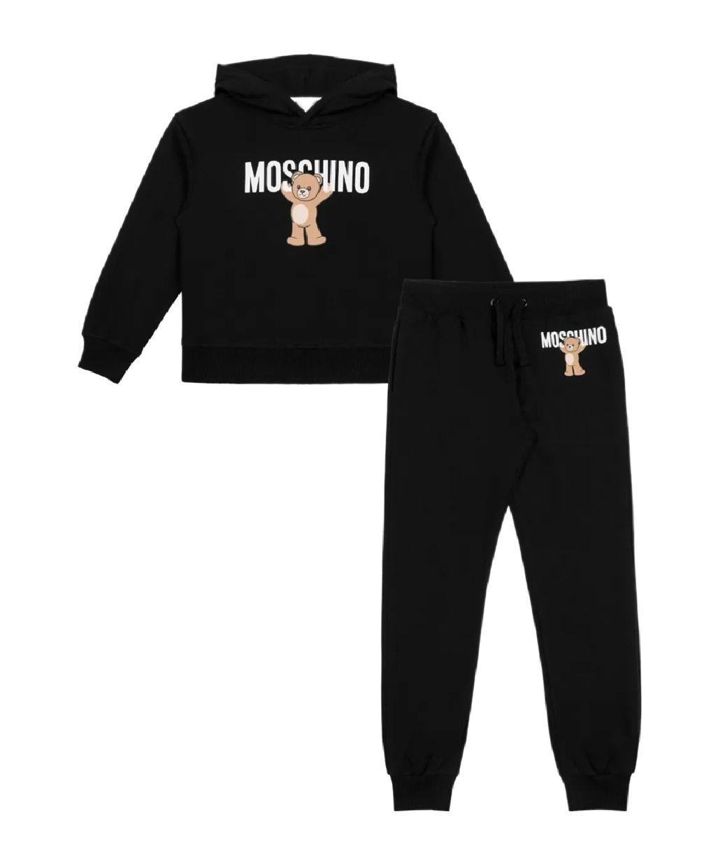 Moschino Teddy-print Tracksuit In Black