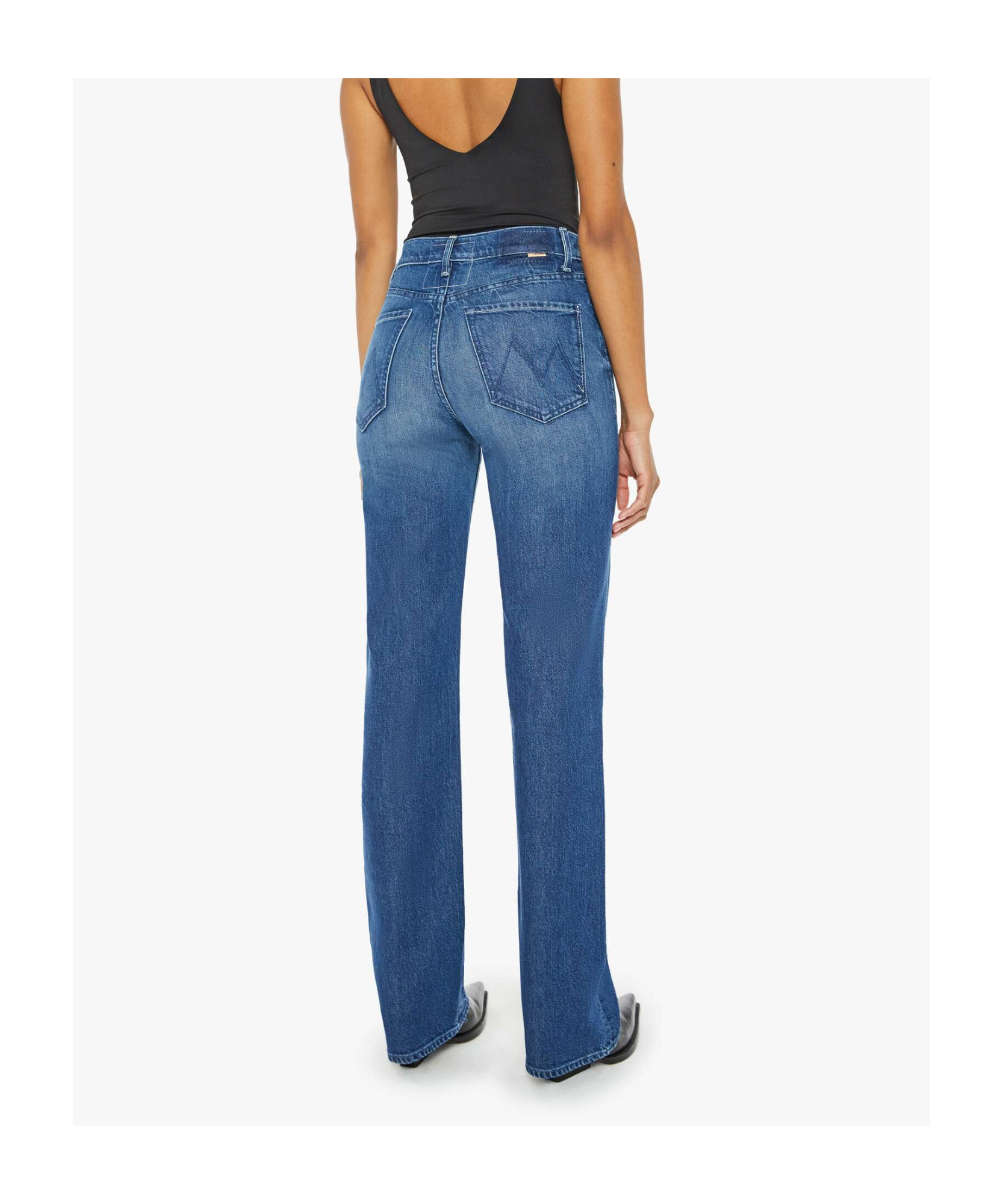 Mother The Rambler Zip Heel High Rise Jeans In Which Is Witch In Blue