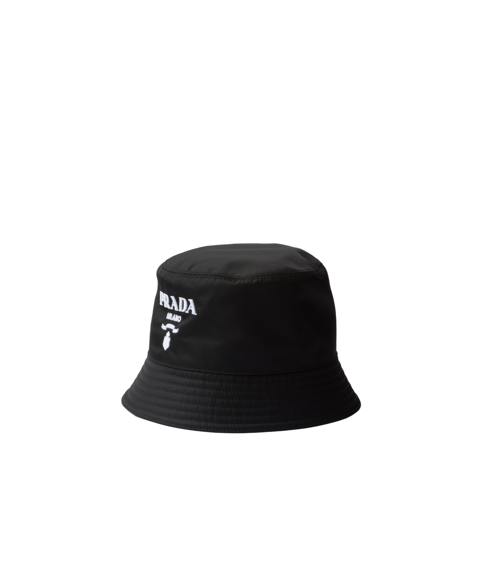 Prada Womens Black Re-nylon Recycled-polyamide Bucket Hat In Black