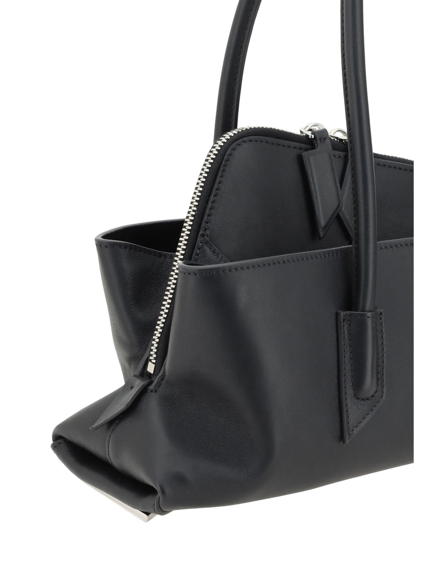Attico The La Passeggiata Small Top Handle Tote Bag In Black