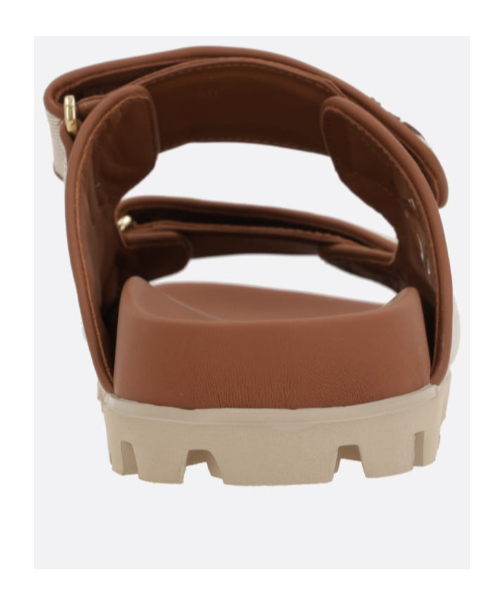 Miu Miu Women Canvas Sandals In Nude