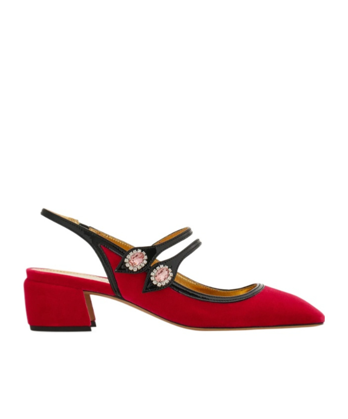 Ferragamo Crystal Embellished Mary Jane In Multi
