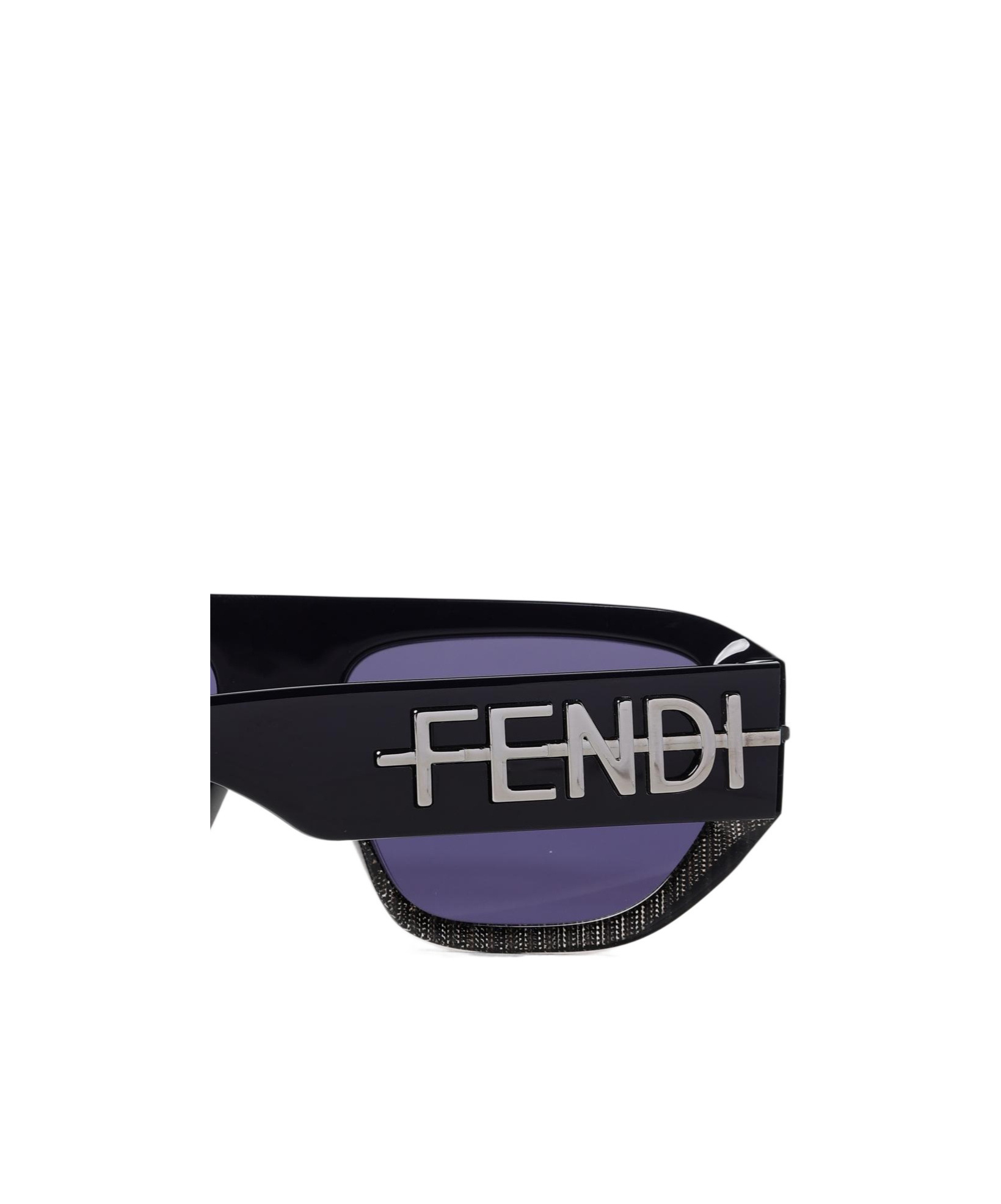Fendi Eyewear Rectangular Frame Sunglasses In Black