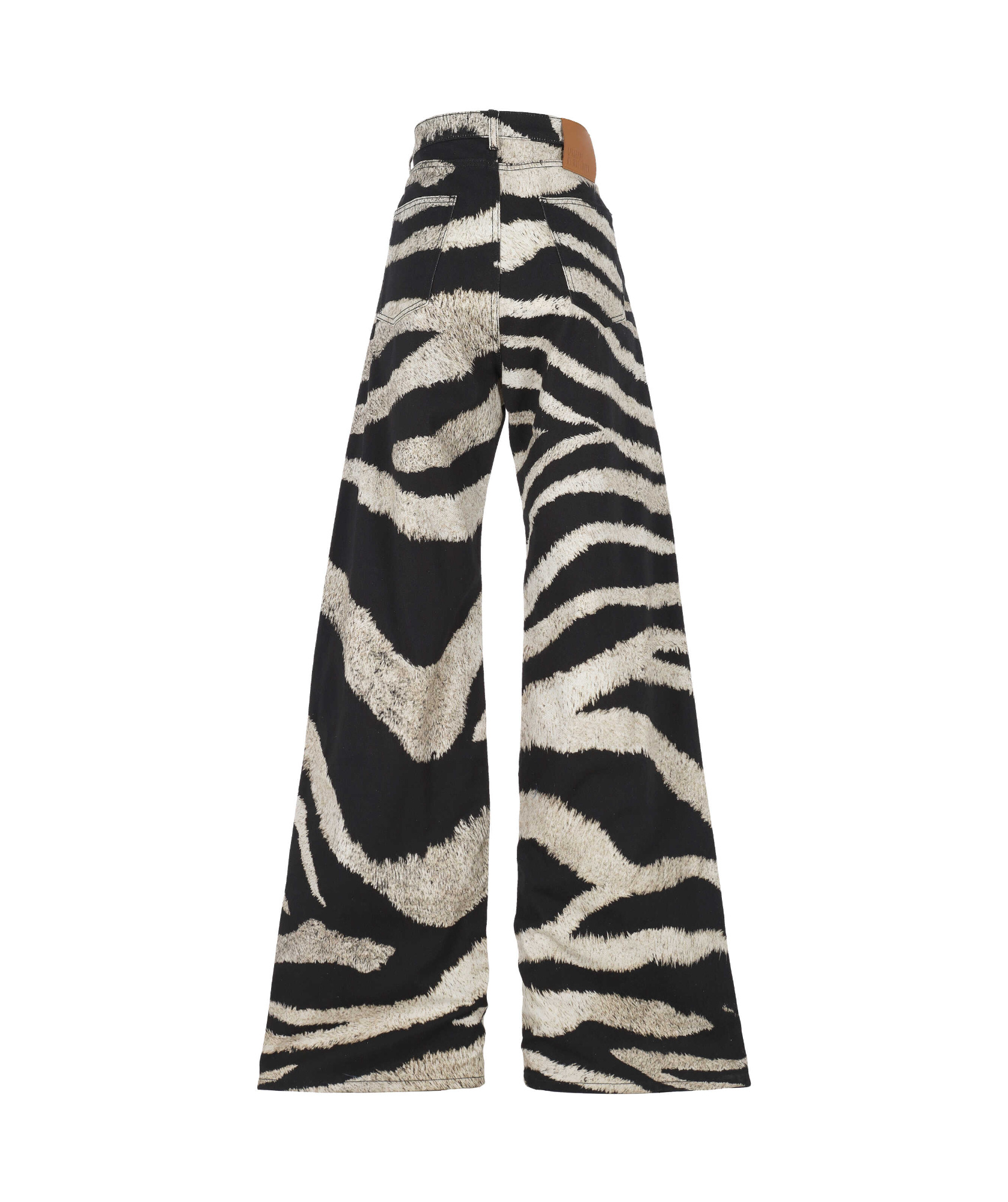 Giuseppe Di Morabito Zebra Print Wide-leg Pants In Black