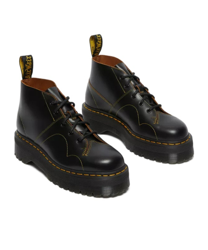 Dr. Martens Church Quad Leather Boots In Black