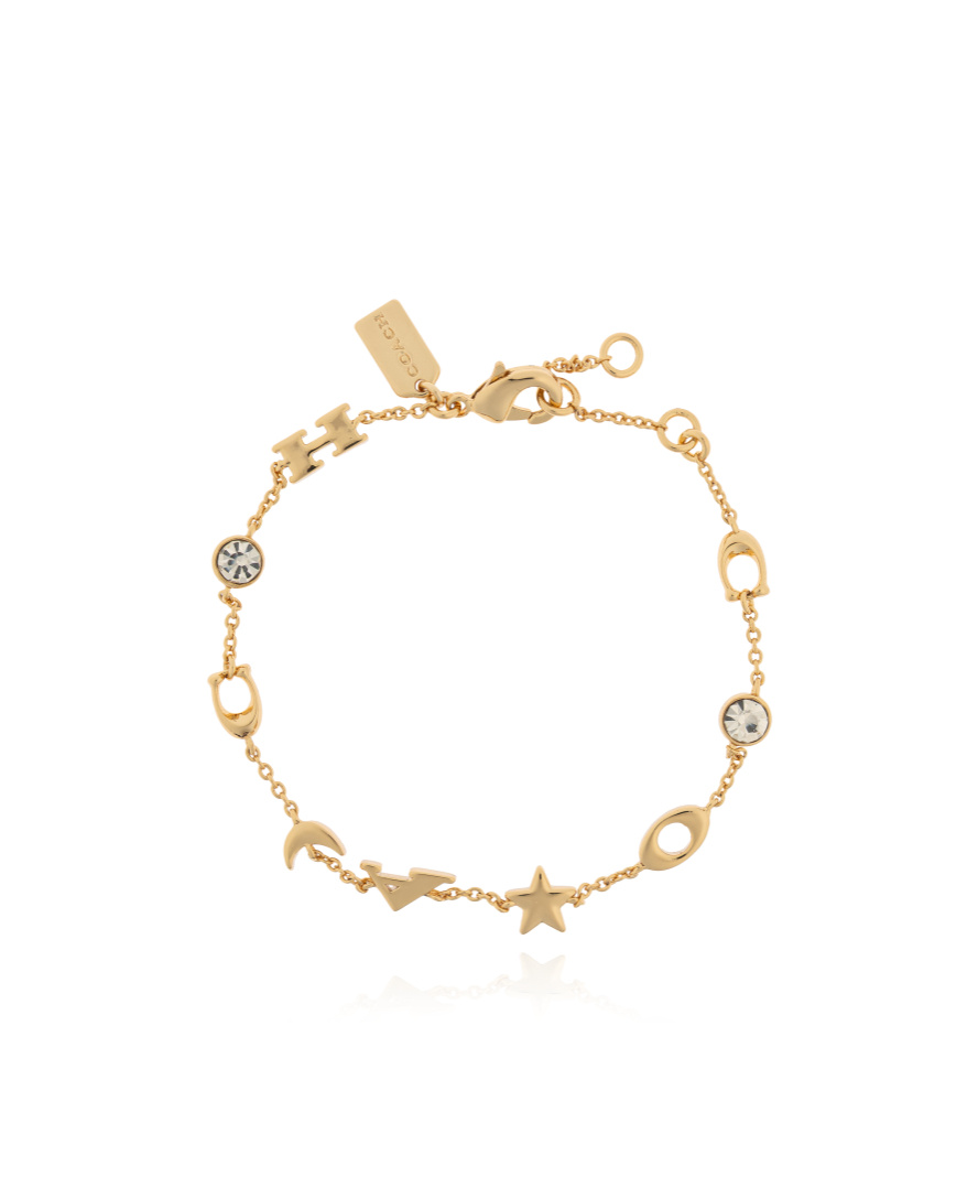 Coach Charm Bracelet In Gold