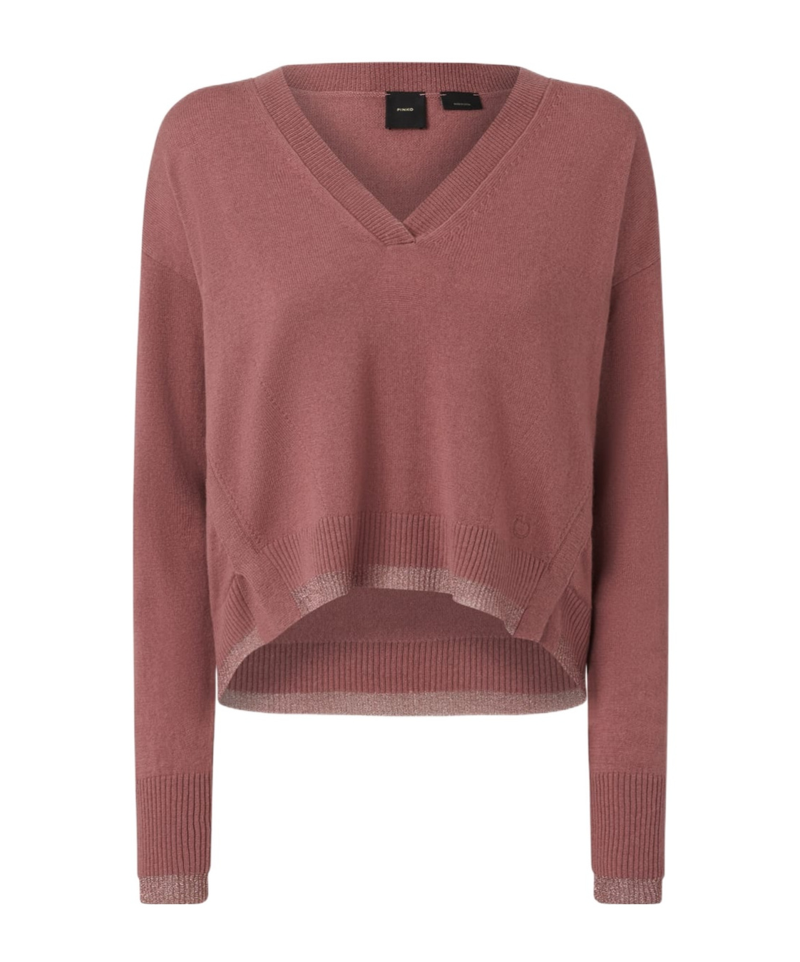Pinko Pull En Cachemire Et Lurex In Pink