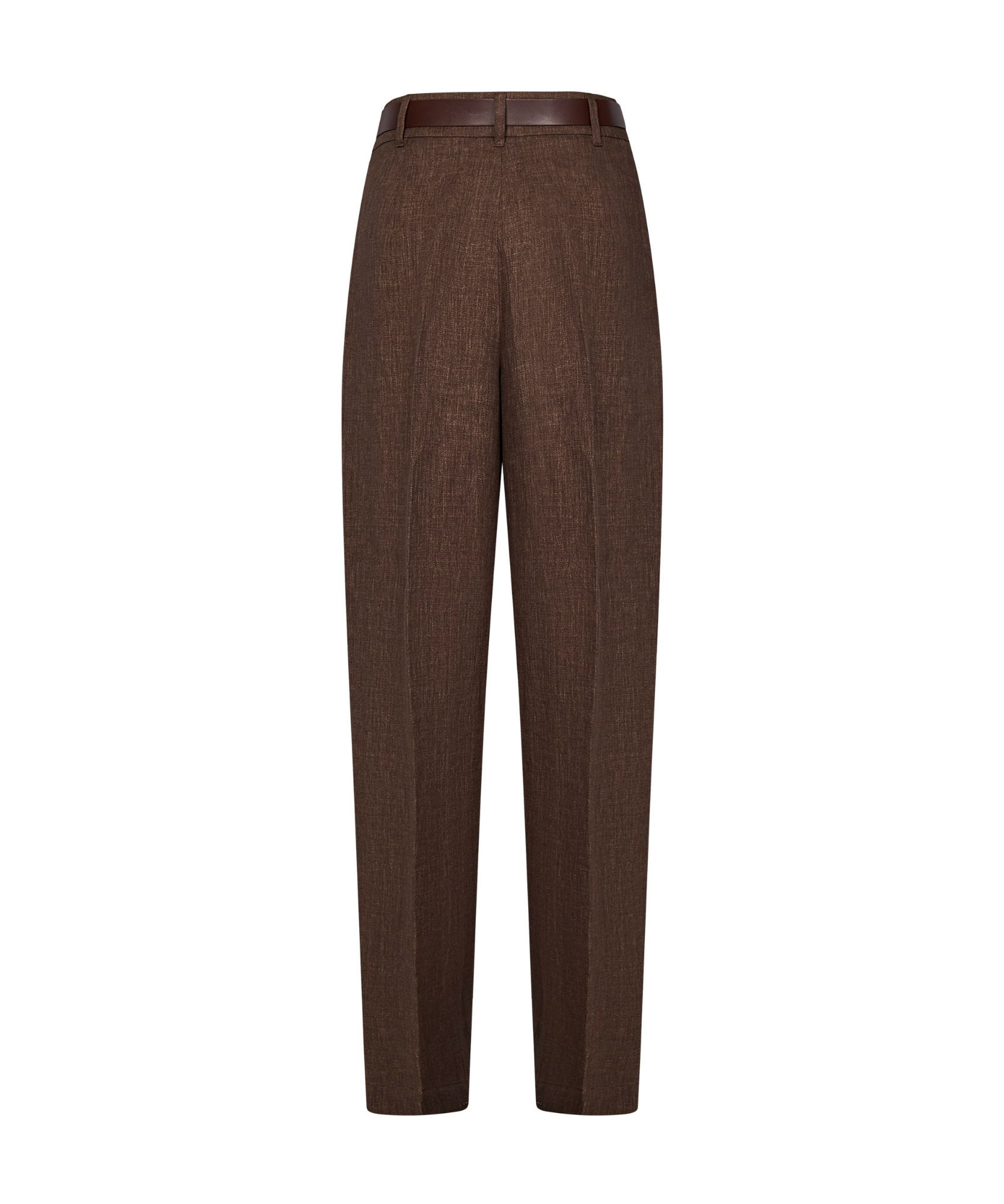 Max Mara Wide Leg High Waist Trousers With Front Crease In Green