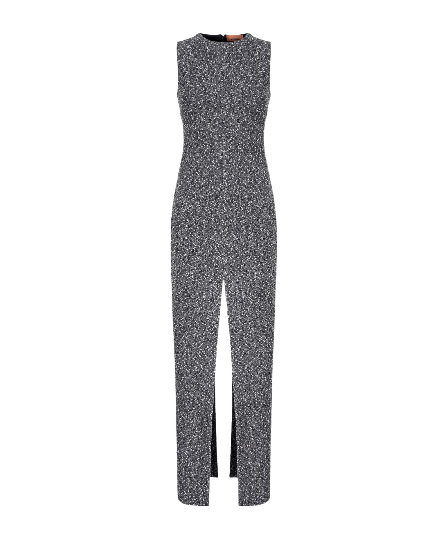 Missoni Cotton-blend Tweed Maxi Dress In Black