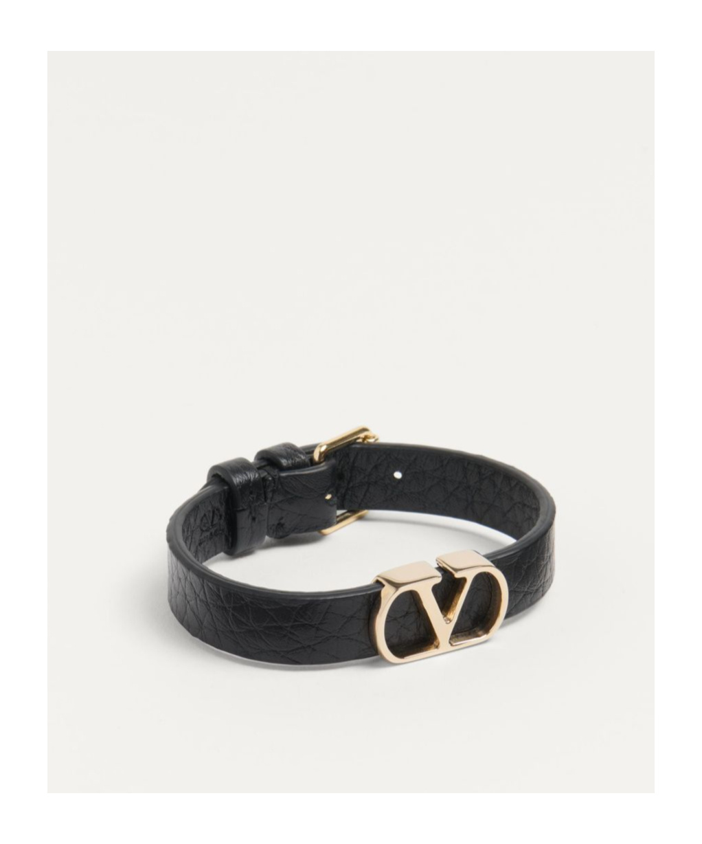 Valentino Vlogo Logo Bracelet In Black