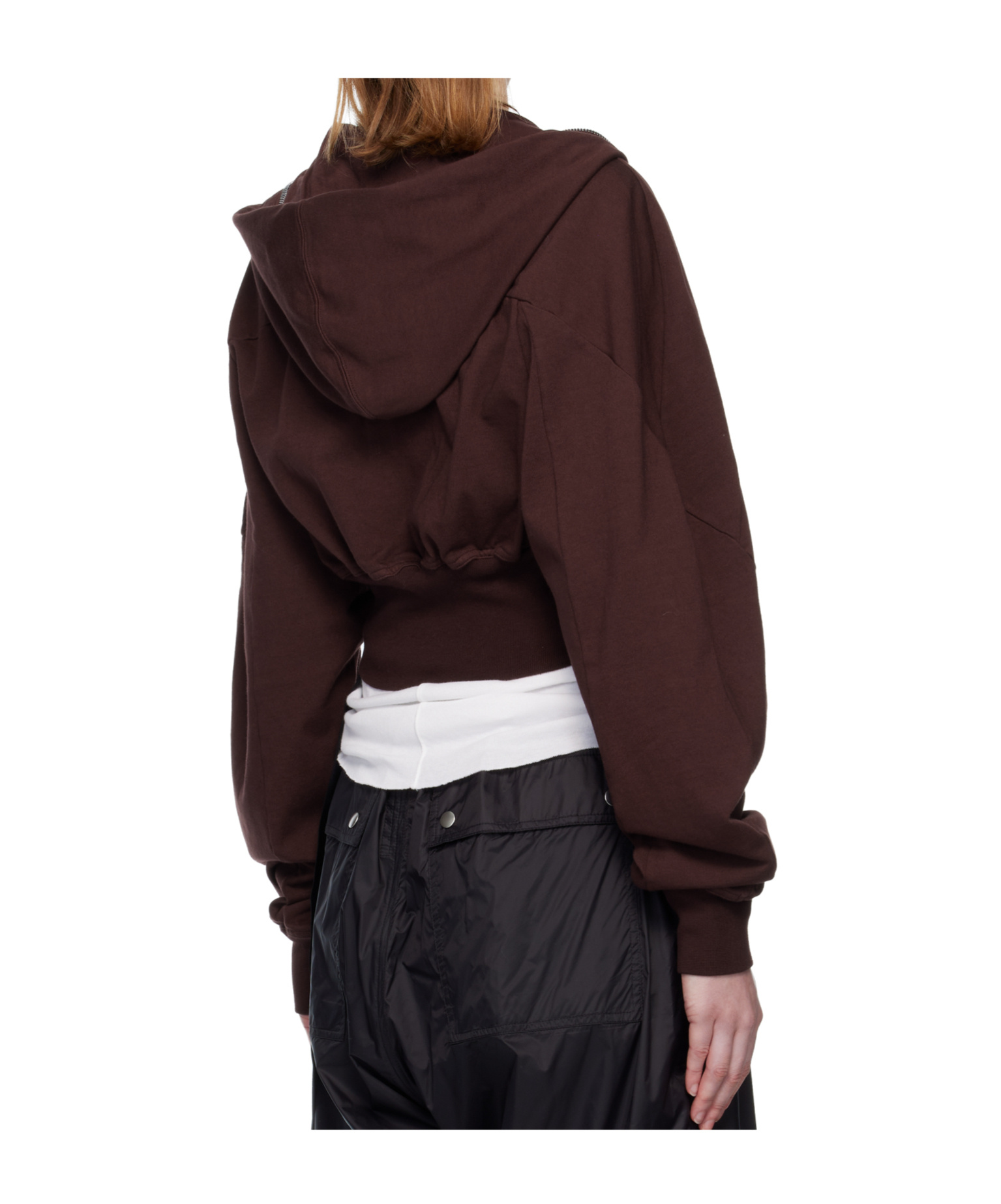 Rick Owens Drkshdw Cropped Hoodie In Black