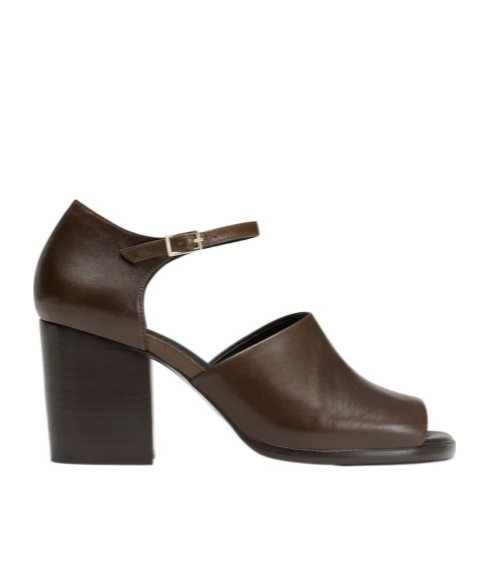 Lemaire 80mm Square-toe Block-heel Sandals In Brown