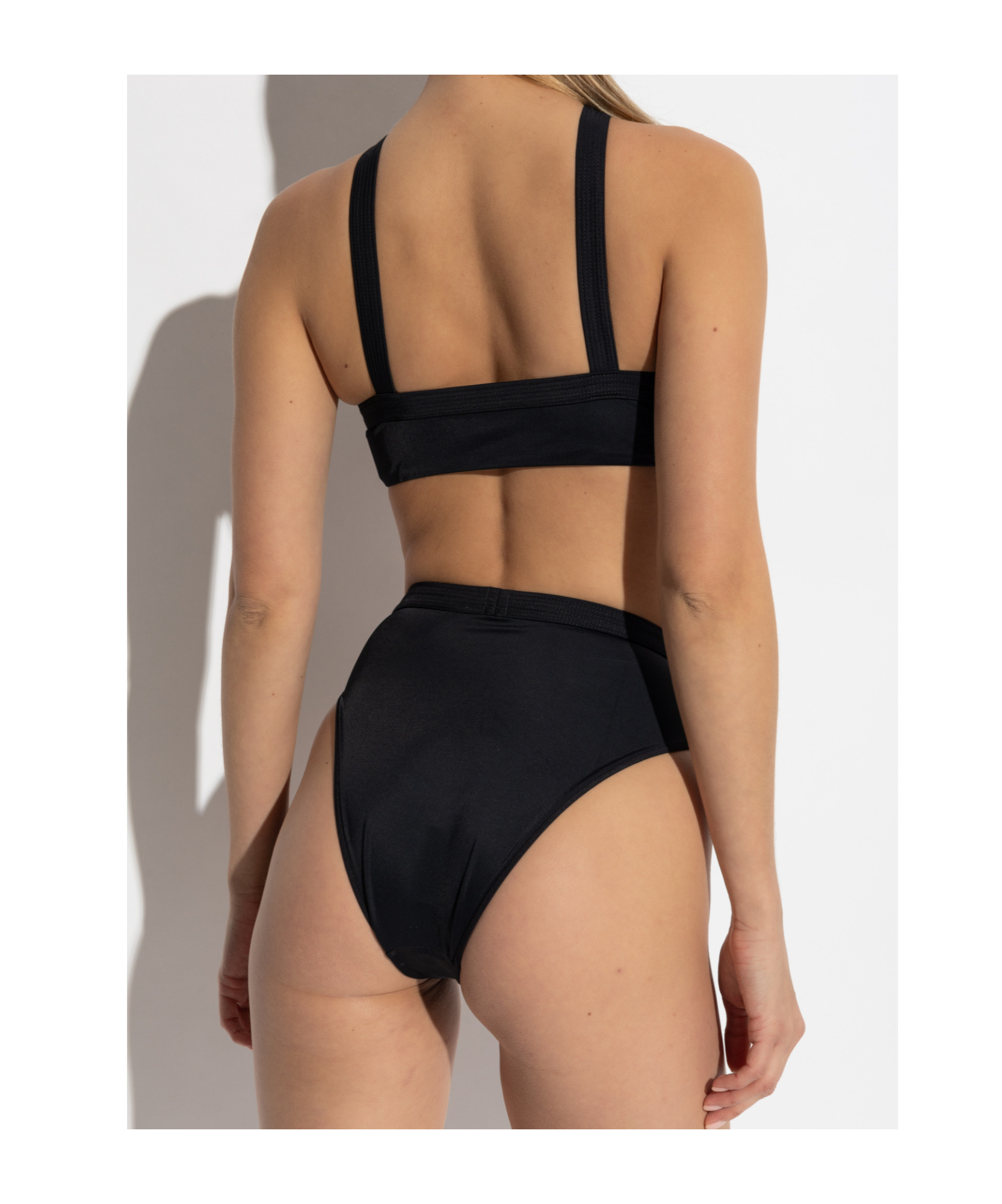 Versace Elastic Waist Swimming Trunks In Black