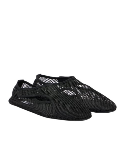 Alaïa Fishnet Slip-on Shoes In Black