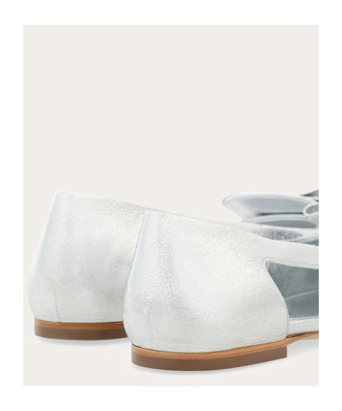 Ferragamo Woman Ballet Flats White Size 7.5 Lambskin In White