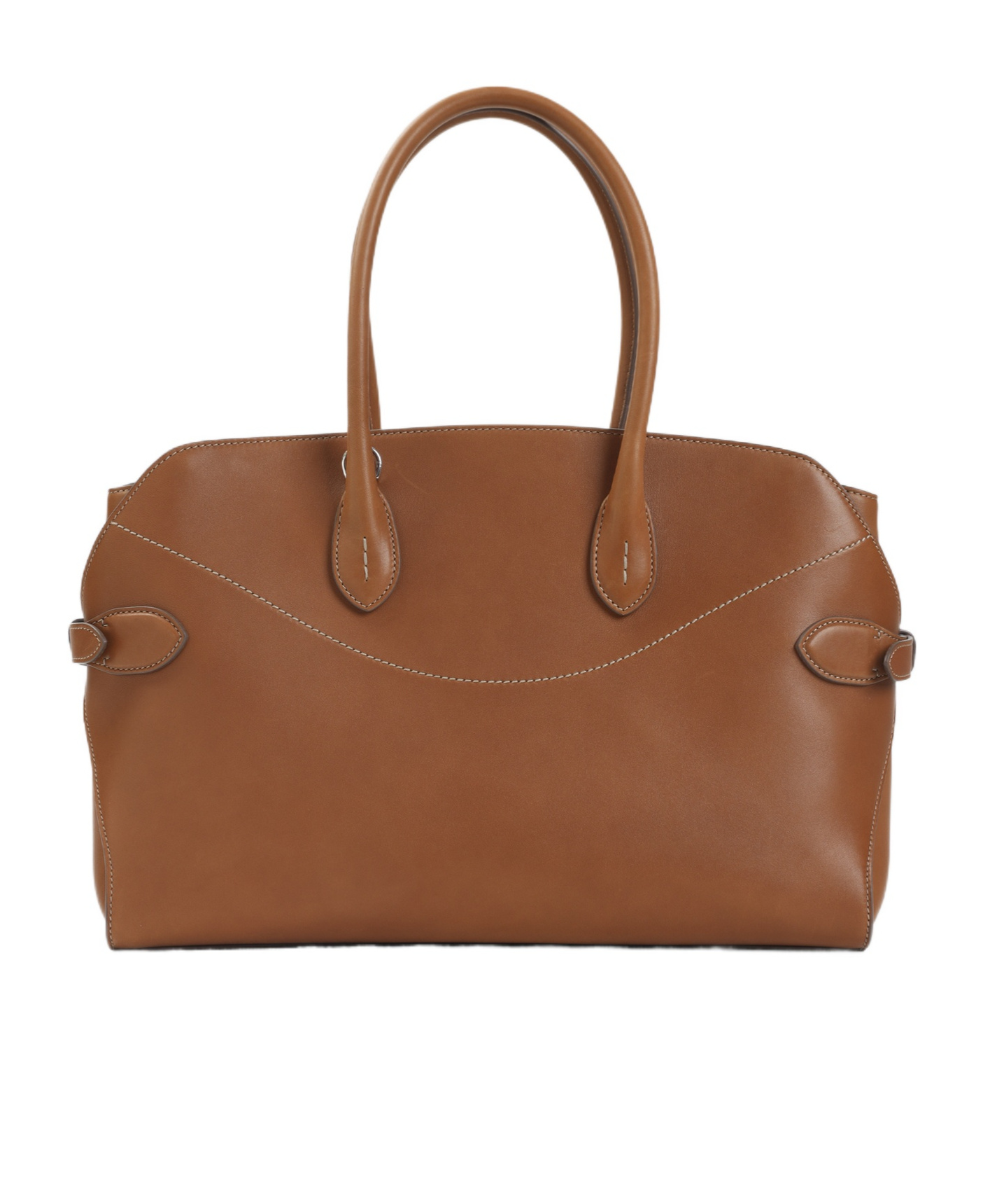 Ralph Lauren Medium The Ralph Calfskin Satchel In Brown