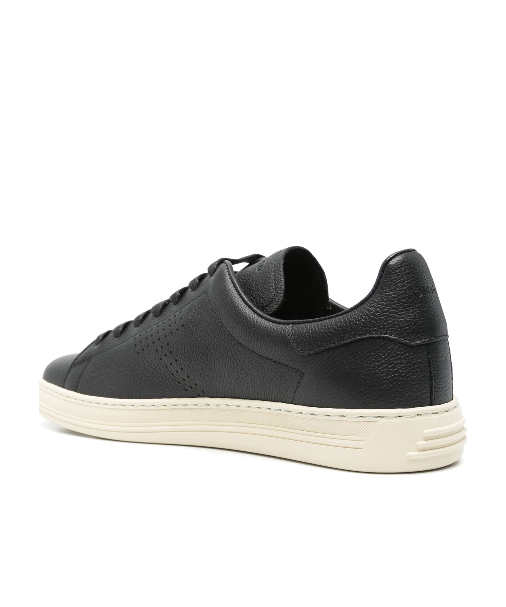 Tom Ford Low-top Leather Sneakers In Black