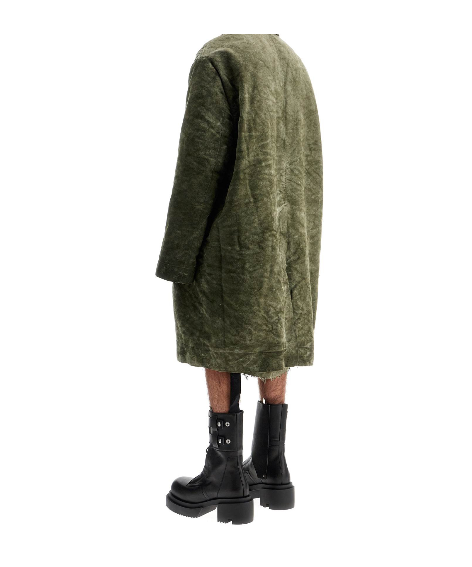 Rick Owens Drkshdw Khaki Porterville Jumbo Mac Coat In Green
