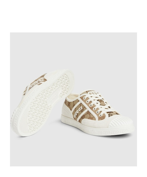Gucci Gg Supreme Canvas Sneakers In White