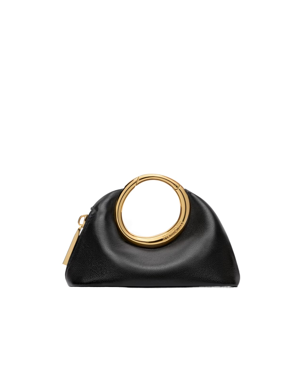 Jacquemus Small Calino Leather Top Handle Bag In Black
