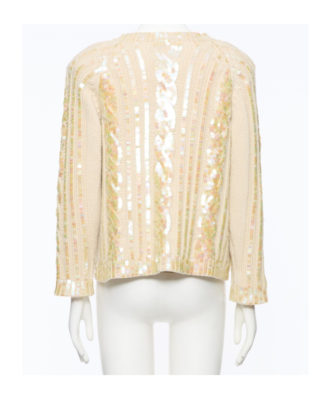 Valentino Long-sleeved Sweater In Gold