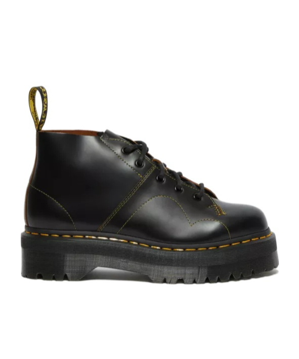 Dr. Martens Church Quad Leather Boots In Black