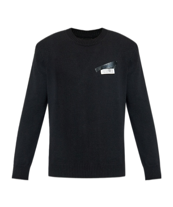 Mm6 Maison Margiela Wool-blend Sweater In Black