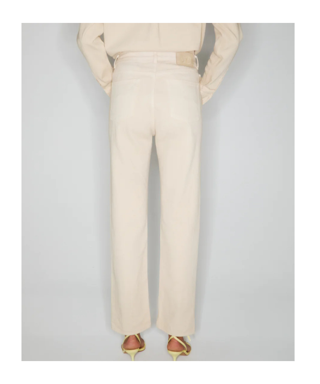 Blazé Milano Paso High Rise Denim Straight Jeans In Nude