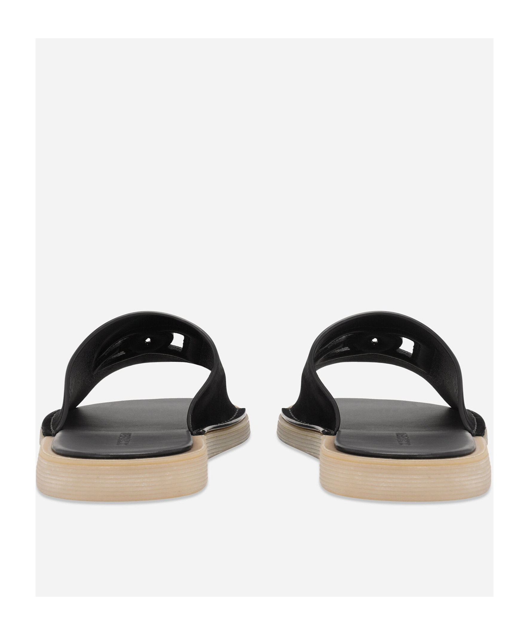 DOLCE & GABBANA DG CUT-OUT SUEDE SLIDES