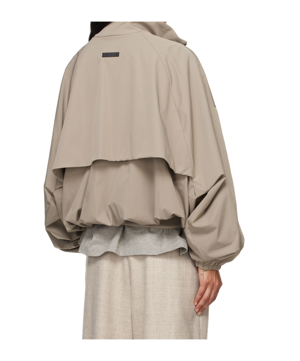 Fear Of God High Necked Vented Track Jacket With In Brown