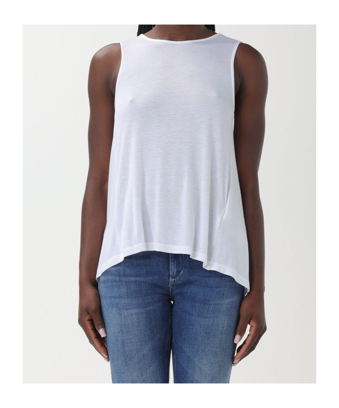 Dondup Chain Embellished Crewneck Tank Top In White